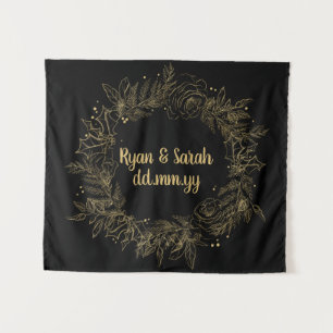 Holiday Wedding Backdrop Winter Photo Booth Tapestry