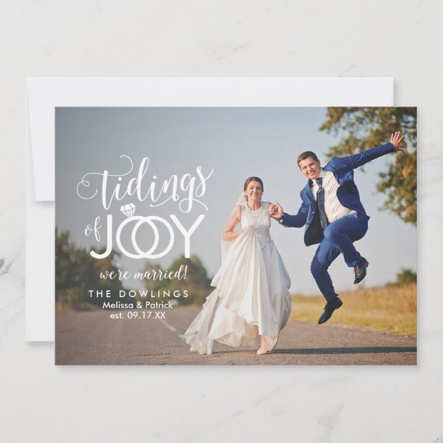 Holiday Wedding Newlywed First Christmas Card (Front)