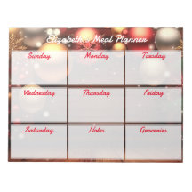 Holiday Weekly Meal Planner