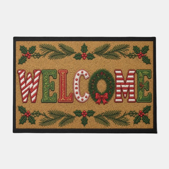 Holiday Welcome Doormat (Front)