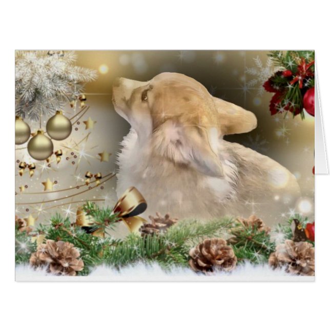 Holiday Welsh Corgi Puppy (Front Horizontal)