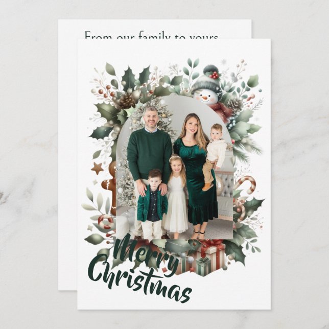 Holiday Whimsy: A Personalized Christmas Greeting (Front/Back)