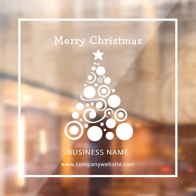 Holiday White Christmas Tree Window Decoration (Sheet 2)