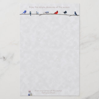 Holiday Wiinter birds: Stationery