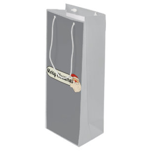 Holiday Wine Gift Bag – Cheerful Christmas Design