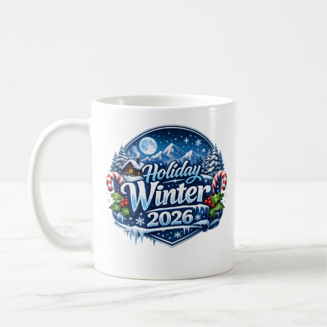 Holiday Winter 2026 Coffee Mug (Left)