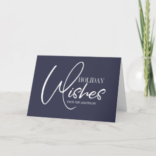 Holiday Wishes Christmas Greeting Card