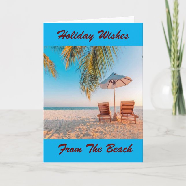 HOLIDAY WISHES FROM ***THE BEACH*** CARD (Front)