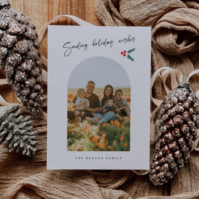 Holiday Wishes Minimalist White Arch Mistletoe (Creator Uploaded)