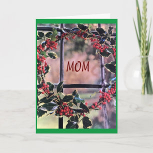 **HOLIDAY WISHES** with LOVE FOR MY MOM Card