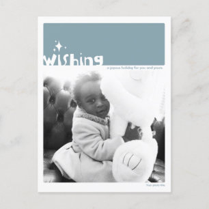 Holiday "Wishing" Photo Postcard