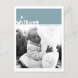 Holiday "Wishing" Photo Postcard