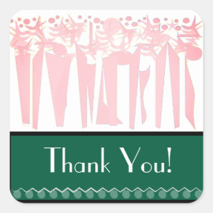 HOLIDAY WITH ART DECO SQUARE STICKER