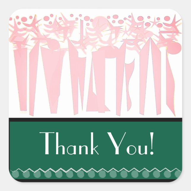 HOLIDAY WITH ART DECO SQUARE STICKER (Front)