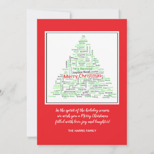 Holiday Words Greeting Card