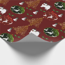 Holiday Wrapping Paper: Samoyeds, Reindeer...
