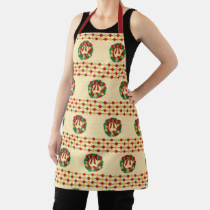 Holiday Wreath Knit Apron