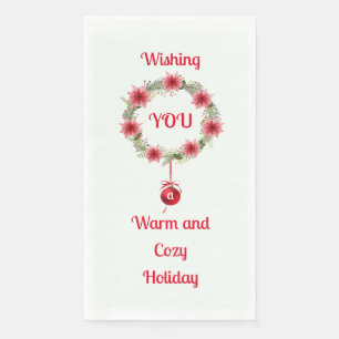 Holiday Wreath Paper Guest Towel Napkin