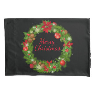 Holiday Wreath Pillowcase