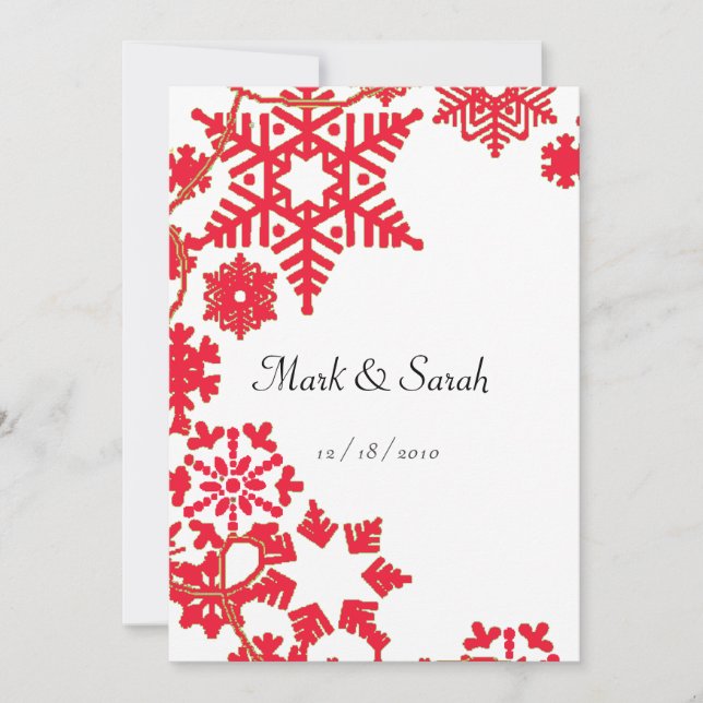 Holiday Wreath Red P Invitation (Front)