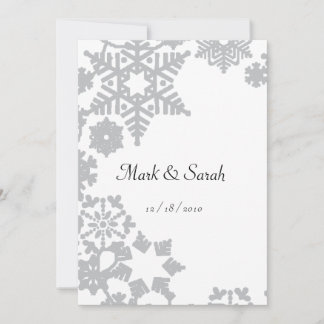 Holiday Wreath Silver P Invitation