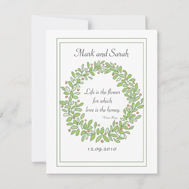 Holiday Wreath Sketch RSVP Card (Front)