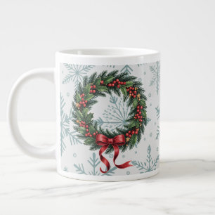  Holiday Wreath Splendor Large Coffee Mug