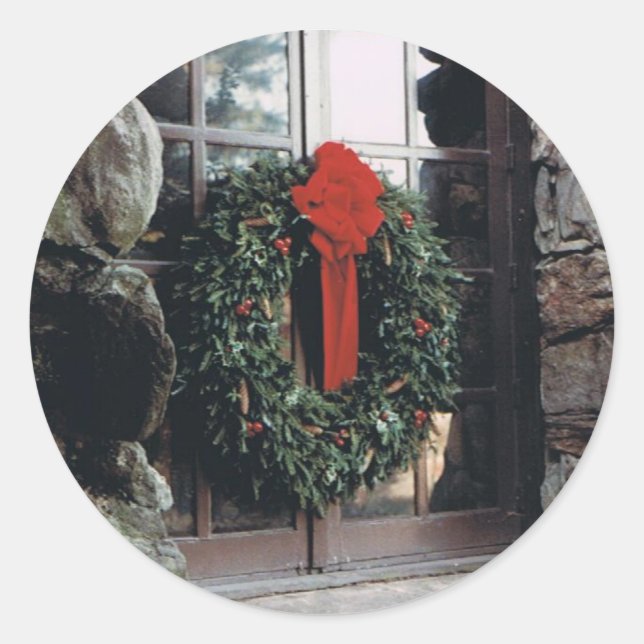 Holiday Wreath Sticker (Front)