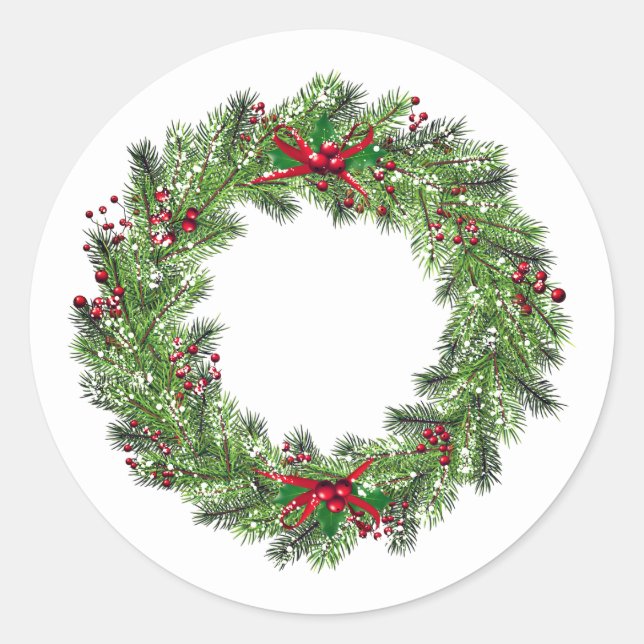 Holiday Wreath Stickers (Front)