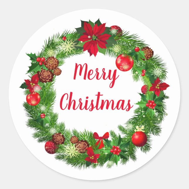 Holiday Wreath Stickers (Front)