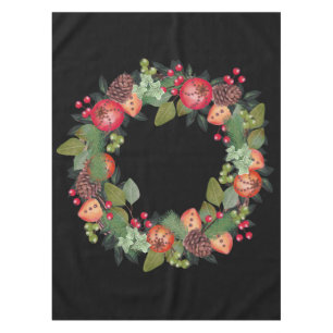 Holiday Wreath Table Cloth