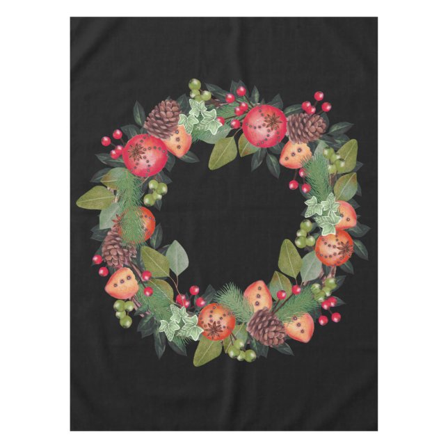 Holiday Wreath Table Cloth (Front)