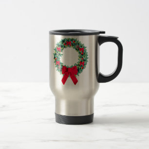 Holiday Wreath Travel Mug