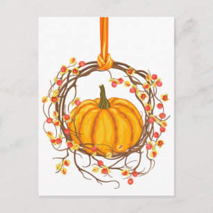 Holiday Wreath With Pumpkin