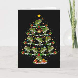 Holiday Xmas Lighting Santa B Fish Christmas Tree Card
