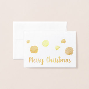 Holiday Yarn Balls Crafts Foil Card