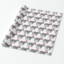 Holiday Zebras Running Wild Wrapping Paper