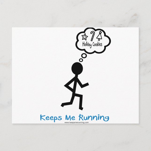 HolidayCookies Keeps Me Running Holiday Postcard (Front)