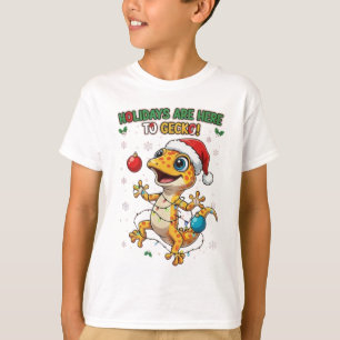 Holidays Are Here to Gecko – Cute Christmas Gecko  T-Shirt