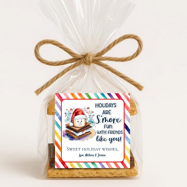 Holidays Are S'more Fun With Friends Like You Square Sticker (Creator Uploaded)