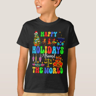 Holidays Around World Xmas Hanukkah Kwanzaa Diwali T-Shirt