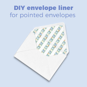 Holidays Botanical Pointed Flap 40 Envelope Liners Notepad