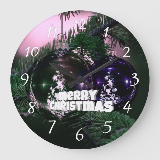 Holidays Christmas Large Clock (Front)