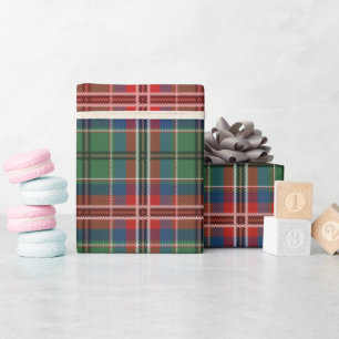 Holidays Clan MacCulloch Tartan Plaid Rustic Wrapping Paper