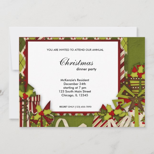 Holidays dinner invitation (Front)
