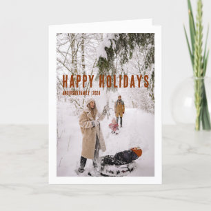 Holidays family vintage photo Christmas card