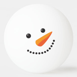 Holidays Frosty Snowman Ping Pong Face Ping Pong Ball
