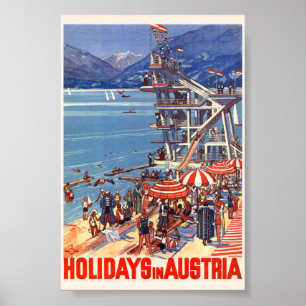 Holidays in Austria Vintage Poster 1933