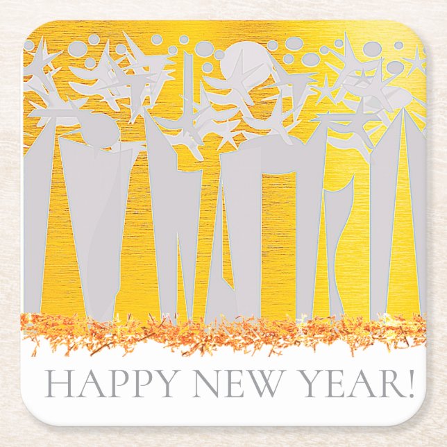 HOLIDAYS IN CENTRAL PARK! :) SQUARE PAPER COASTER (Front)
