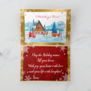 Holidays Landscape Customise Holiday Card